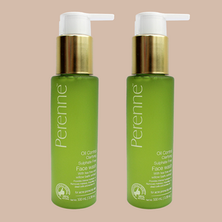 Twin Pack of Oil Control Clarifying Facewash with Tea Tree & Willow Bark Extract (100ml x 2)