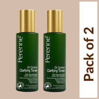Perenne Clarifying Oil Control Toner | Alcohol-Free | Controls Excess Oil & Acne Breakouts | Minimizes Pores & Balances Skin pH | Dermatologically Tested (50ml & 100ml)