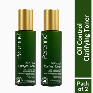 Perenne Clarifying Oil Control Toner | Alcohol-Free | Controls Excess Oil & Acne Breakouts | Minimizes Pores & Balances Skin pH | Dermatologically Tested (50ml & 100ml)