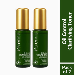 Perenne Clarifying Oil Control Toner | Alcohol-Free | Controls Excess Oil & Acne Breakouts | Minimizes Pores & Balances Skin pH | Dermatologically Tested (50ml & 100ml)