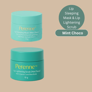 Perenne Lip Sleeping Mask & Lip Lightening Scrub (Mint Choco- 10gm x 2)