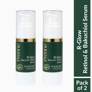 Perenne R-Glow Serum with Retinol & Bakuchiol | Encapsulated Retinol from Korea | Anti-Aging & Skin Firming | Hydrating & Collagen-Boosting | Dermatologically Tested (30ml)
