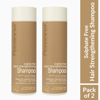 Perenne Sulphate-Free Hair Strengthening Shampoo | Anti-Hair Fall | Hair Growth | Hydrolyzed Keratin, Wheat Quat C & Onion Extract | For Men & Women (250ml)