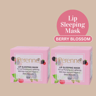 Perenne Lip Sleeping Mask (Berry blossom) For lip plumping & depigmentation With Kojic acid & Vitamin C (10 gm)