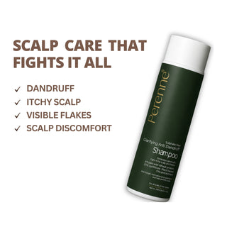 Perenne Sulphate-Free Clarifying Anti-Dandruff Shampoo | Controls Dandruff, Flakiness & Itchy Scalp | Zinc Pyrithione, Piroctone Olamine & Salicylic Acid | Paraben & Sulphate Free| All Hair Types | For Men & Women (250ml)