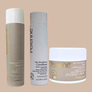 Buy Combo of Sulphate Free Clarifying Anti Dandruff Shampoo 250ml, Hair Strengthening Conditioner (250ml) & Hair Strengthening Mask(200 gm)