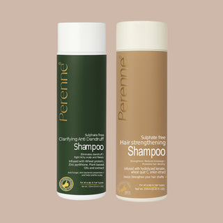Buy Combo of Perenne Sulphate-Free Clarifying Anti-Dandruff Shampoo & Hair Strengthening Shampoo (250ml x 250ml )
