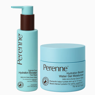 Combo of Perenne Sulphate-Free Hydration Booster Face Wash & Hydration Booster Water Gel Moisturizer ( 100ml x 50gm)