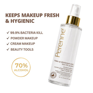 Perenne Makeup Disinfectant Mist | 70% Alcohol | Quick-Drying | Antibacterial | Makeup & Beauty Tools Sanitizer