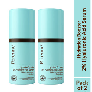 Perenne Hydration Booster 2% Hyaluronic Acid Serum With Swiss Glacier Water + Pentavitin® | Intense Hydration + Skin Plumping |Lightweight & Fast-Absorbing| 92% Natural | Dermatologically Tested | For All Skin Types 20 ml