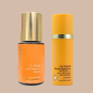 Perenne C-Glow and Sunscreen - Detan and Depigmentation Combo