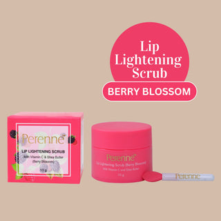 Perenne Lip Lightening Scrub (Berry blossom)With Vitamin C and Shea butter (10 gm)