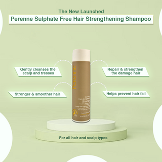 Perenne Sulphate Free Hair Strengthening Shampoo with Hydrolyzed Keratin ,Redensyl and Onion Extract