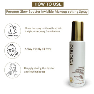 Twin Pack of Perenne Glow Booster Invisible Makeup Setting Spray (100 ml x 2)